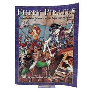 Furry Pirates Swashbuckling Adventure RPG Furry Age of Piracy Paperback 1999 VG